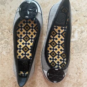 Tory Burch Black and white Women's Slip-On Ballet Flats